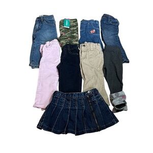 Toddler girl 18 month pants bundle jeans leggings skirt